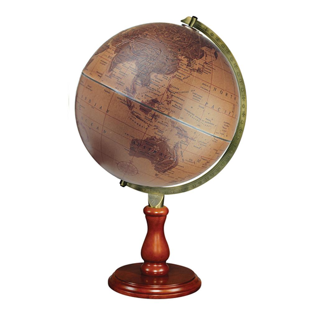 Replogle Leather Expedition 12 In Desk Globe 35522 The Home Depot Replogle Leather Expedition 12 In Desk