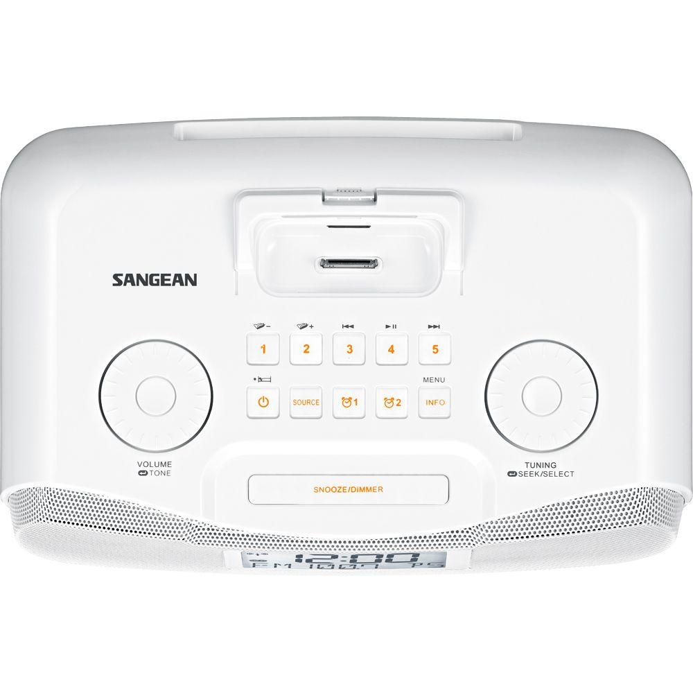 Philips AM and FMRDS Atomic Clock Radio with iPod DockRCR10 WHITE