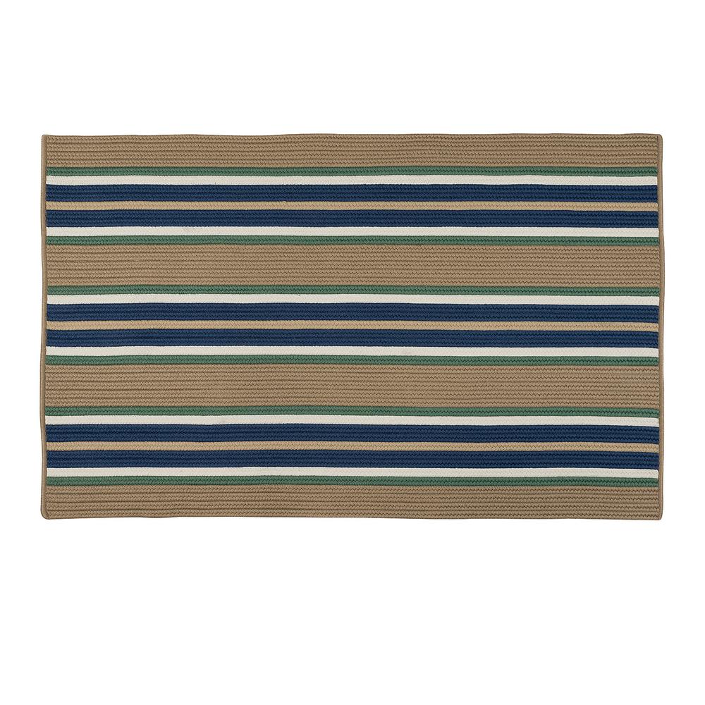 Colonial Mills Mesa Stripe Taupe Isle 6x9 Striped Indoor Outdoor Area Rug