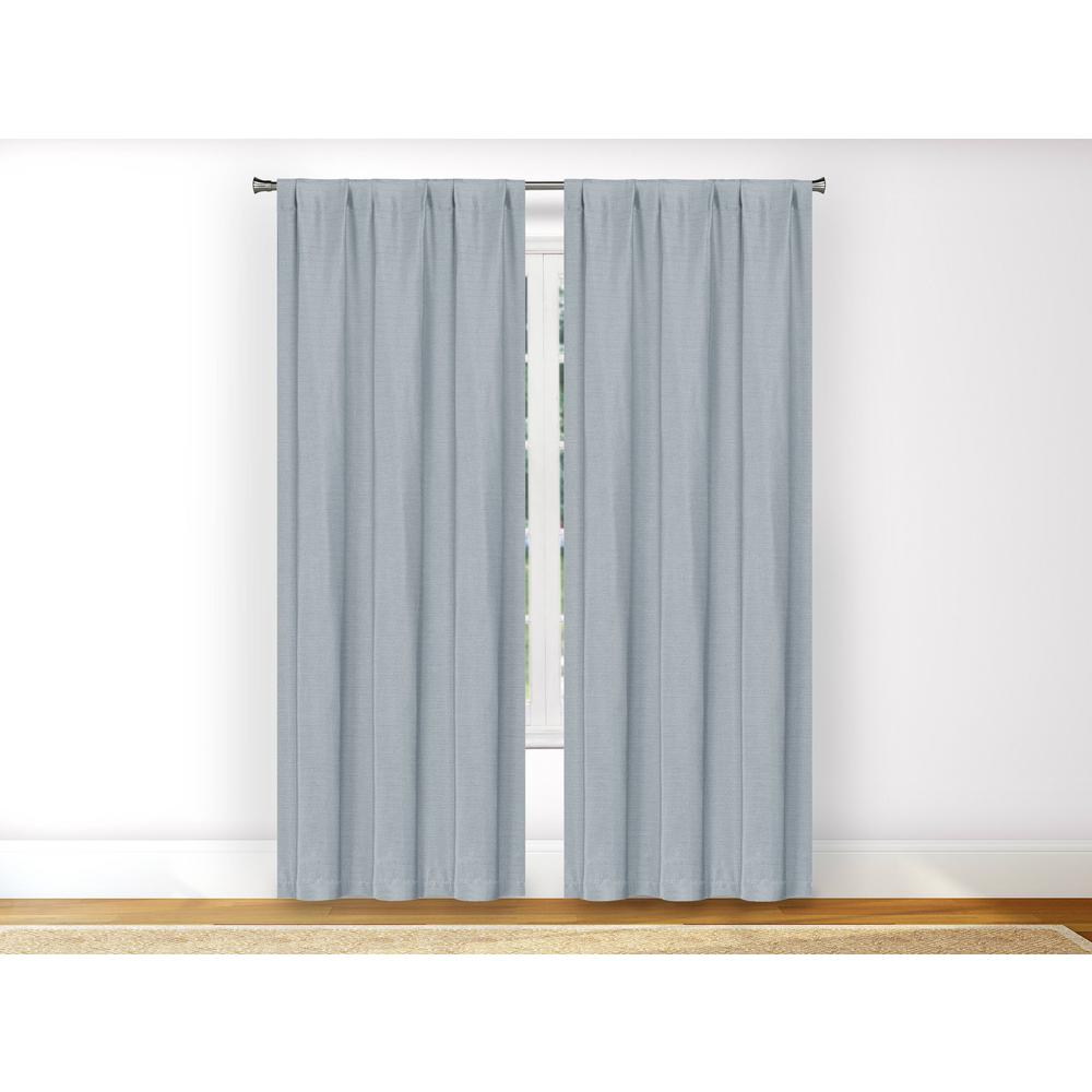 Home Maison Erin Powder Blue Rod Pocket Pole Top Panel Pair 38
