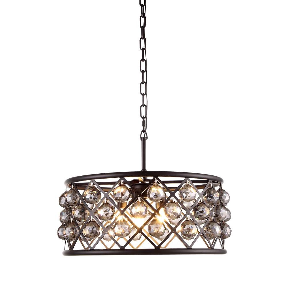 Elegant Lighting Madison 5 Light Mocha Brown Royal Cut Silver Shade Elegant Lighting Madison 5 Light Mocha Brown Royal Cut Silver Shade Grey Pendant 1214d20mb Ss Rc The Home Depot