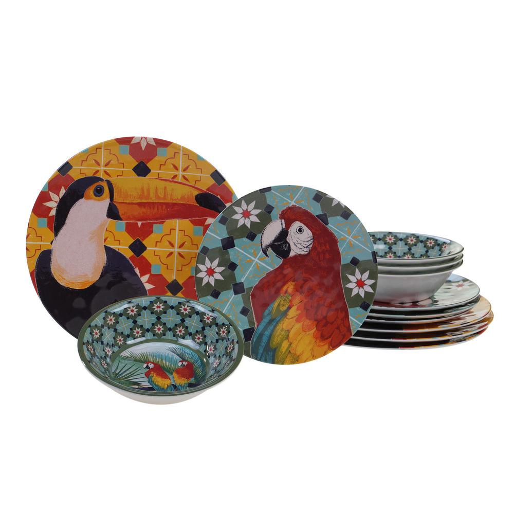 Certified International A Woodland Walk 16Piece Grey and Sepia