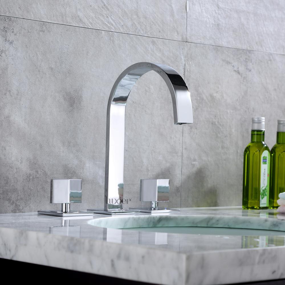 Luxier Widespread 2 Handle Contemporary Bathroom Vanity Sink - Bathroom Sink Lavatory Faucets Luxier Widespread 2 Handle Contemporary Bathroom Vanity Sink - Bathroom Sink Lavatory Faucets