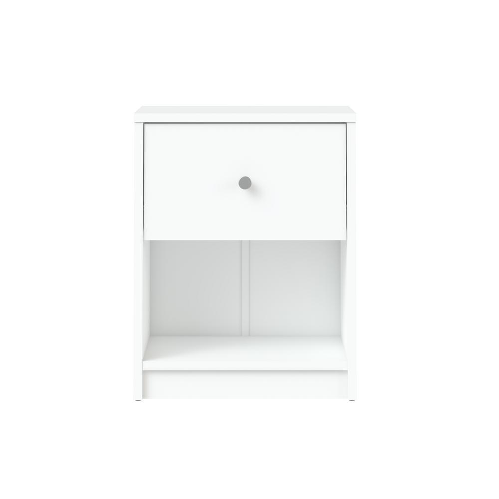 Tvilum Portland 1 Drawer White Nightstand 7033149 The Home Depot