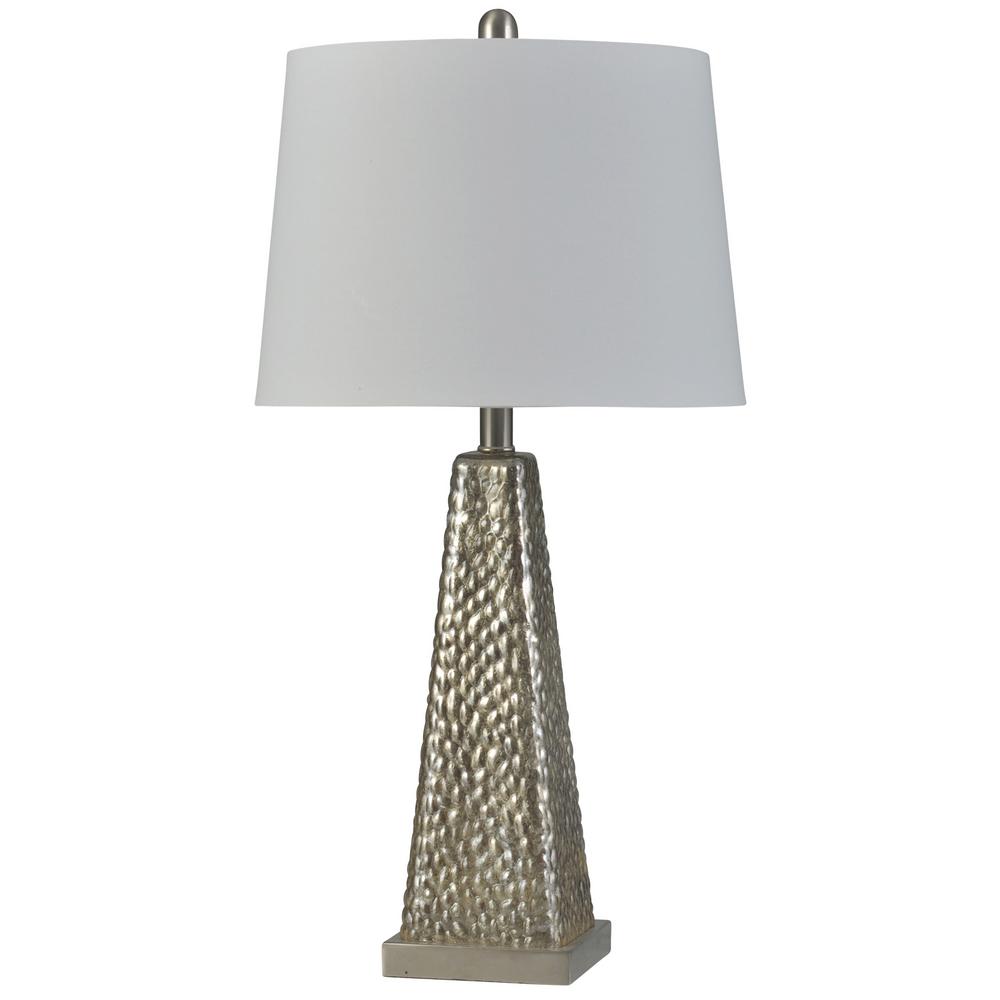 Silver Glass And Steel Metal Stylecraft Table Lamps L315450ds 64 1000 