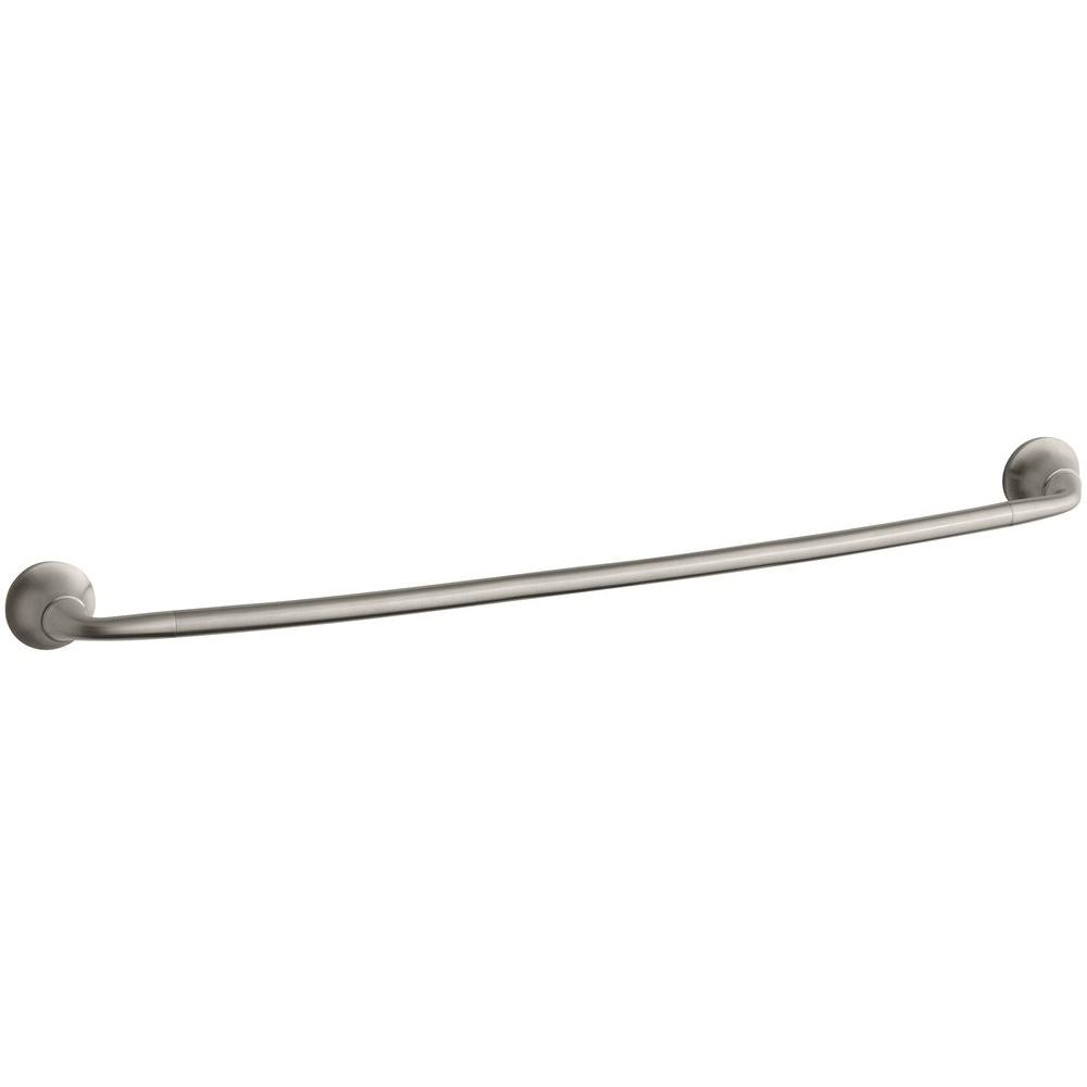 KOHLER Forte Sculpted 30 in. Towel Bar in Vibrant Brushed NickelK