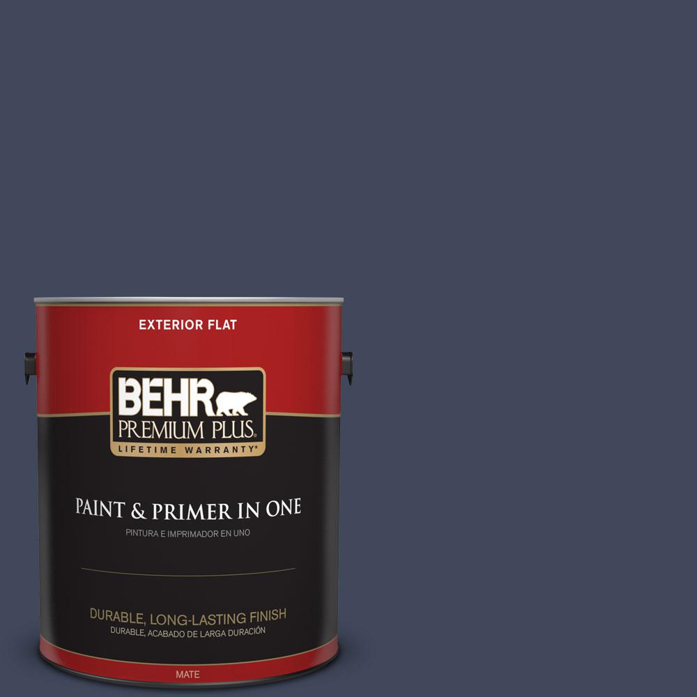 Behr Premium Plus 1 Gal S530 7 Dark Navy Flat Exterior Paint And S530 7 Dark Navy Flat Exterior Paint And