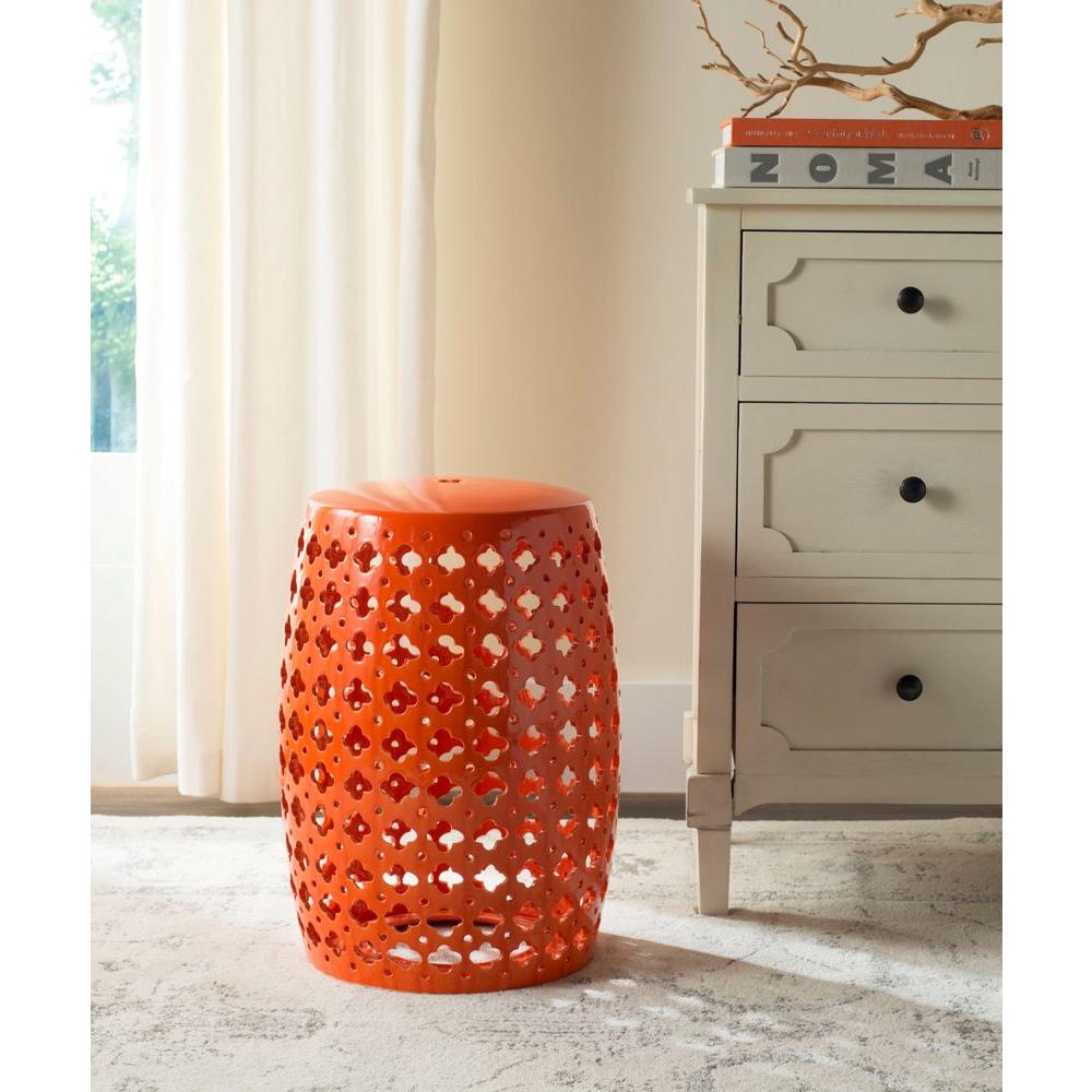 Orange Outdoor Side Tables Patio The Home Depot Lacey Orange Patio Stool
