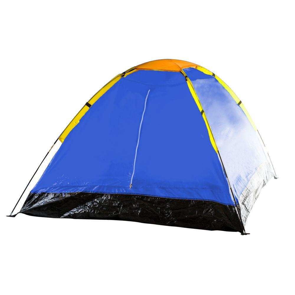 Whetstone Two Person Tent With Carry Bag, Yellow/Blue