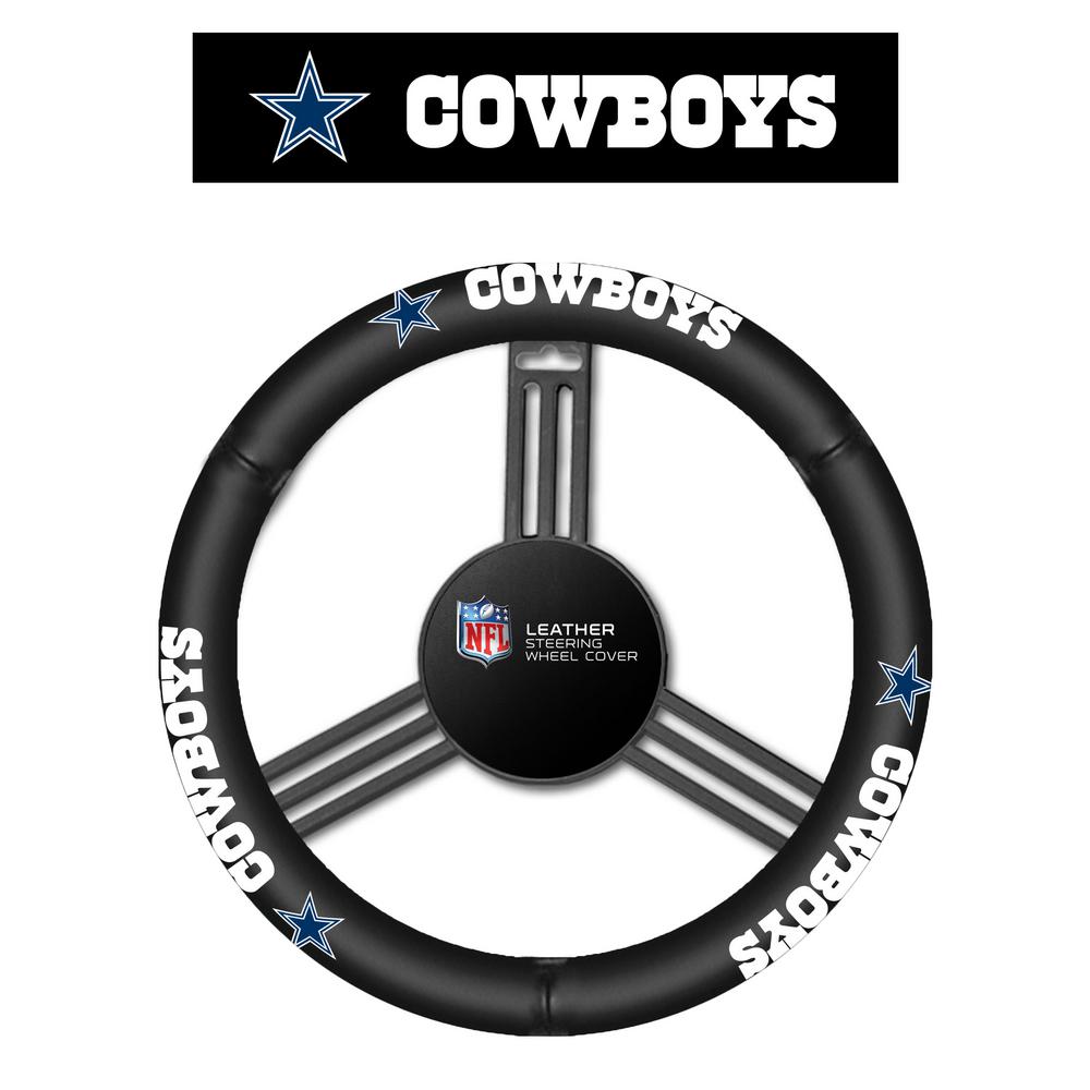 Fremont Die NFL Dallas Cowboys Leather Steering Wheel Cover98103 The