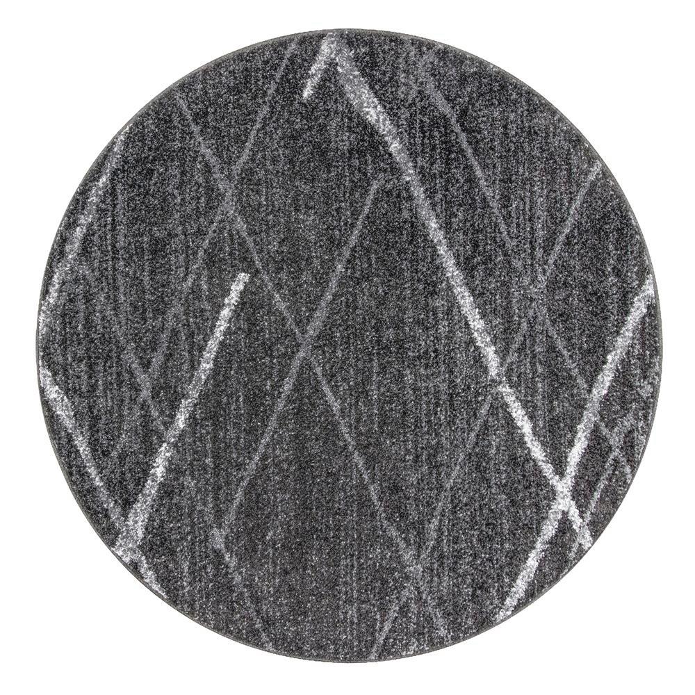 nuLOOM Thigpen Contemporary Dark Gray 5' Round Rug-BDSM04B ...