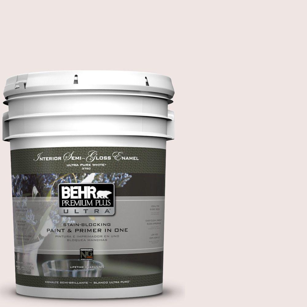 BEHR Premium Plus Ultra 5 gal. N1701 Tailor's Chalk color SemiGloss Enamel Interior Paint