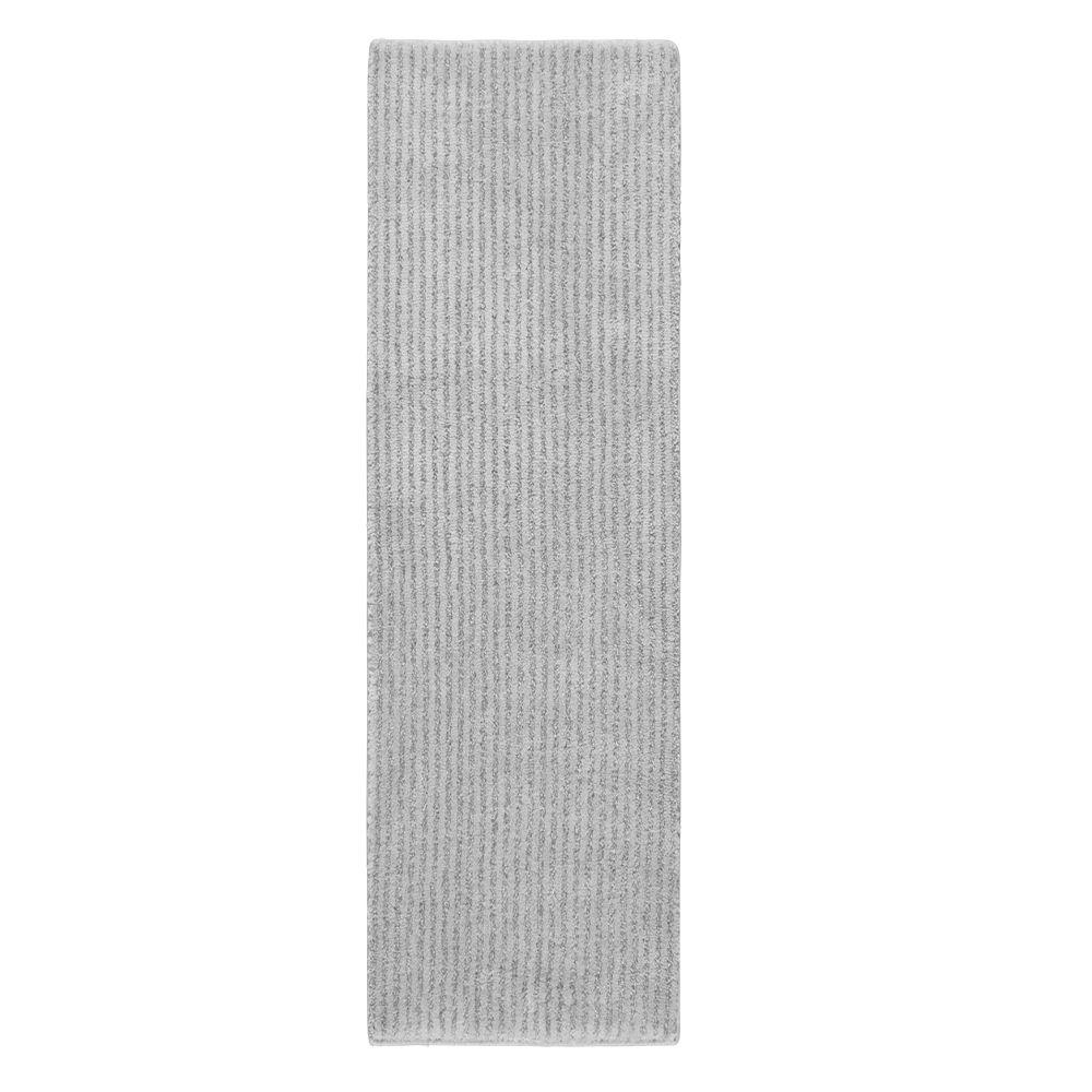 Garland Rug Sheridan Platinum Gray 22 In X 60 Washable Bathroom Sheridan Platinum Gray 22 In X 60 Washable Bathroom Accent Rug