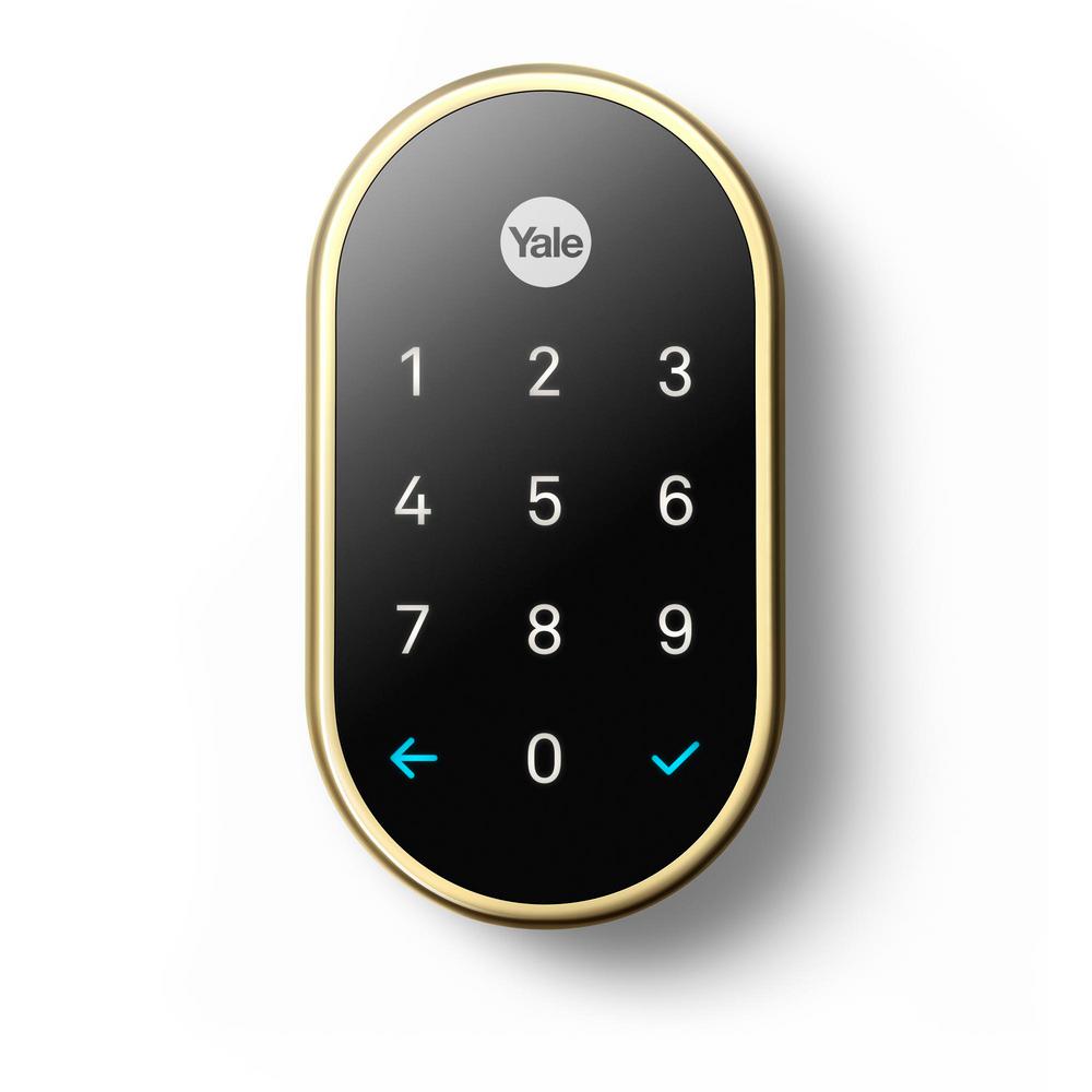 Nest x Yale Lock Polished Brass with Nest Connect