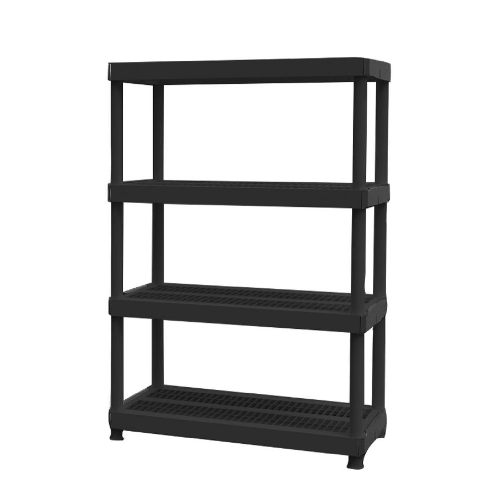 HDX 55.5 in. H x 36 in. W x 18 in. D 4Shelf Plastic Ventilated Storage
