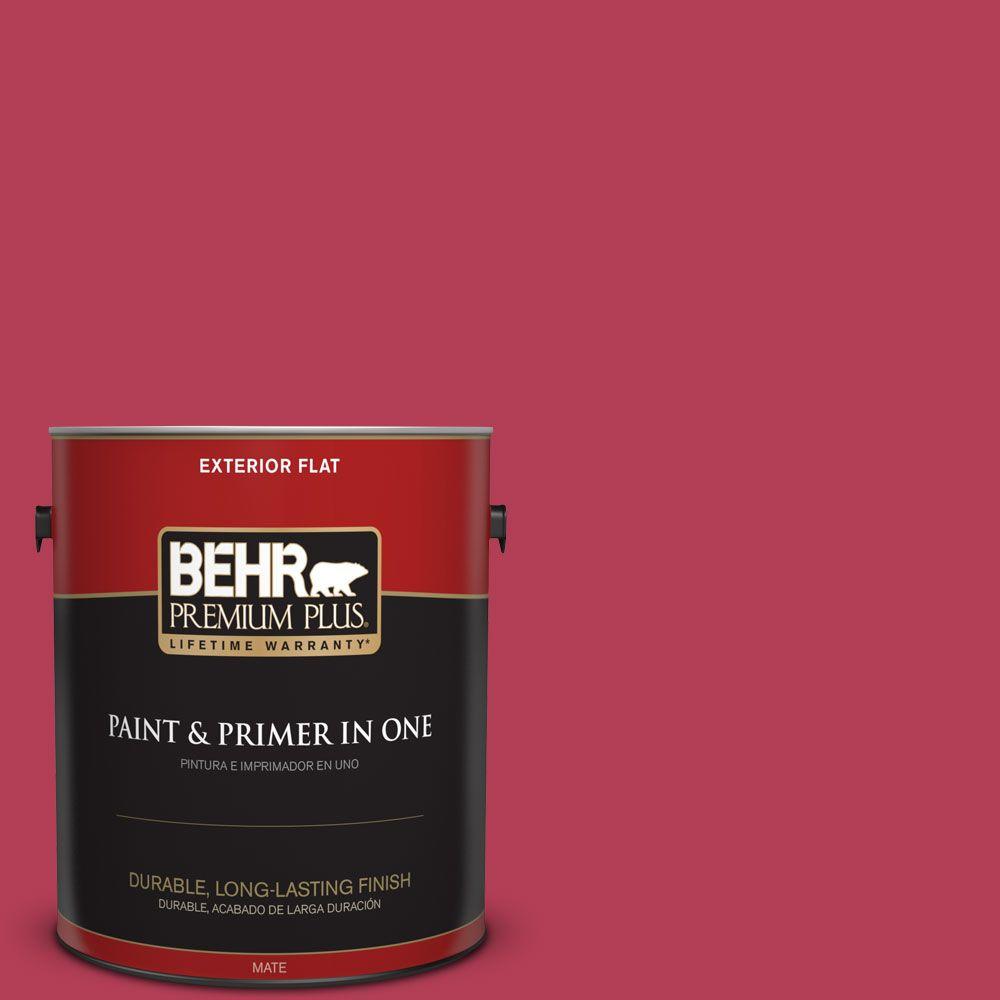 BEHR Premium Plus 1gal. 130B7 Cherry Wine Flat Exterior Paint430001