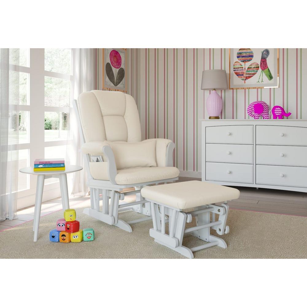 storkcraft glider pink and white