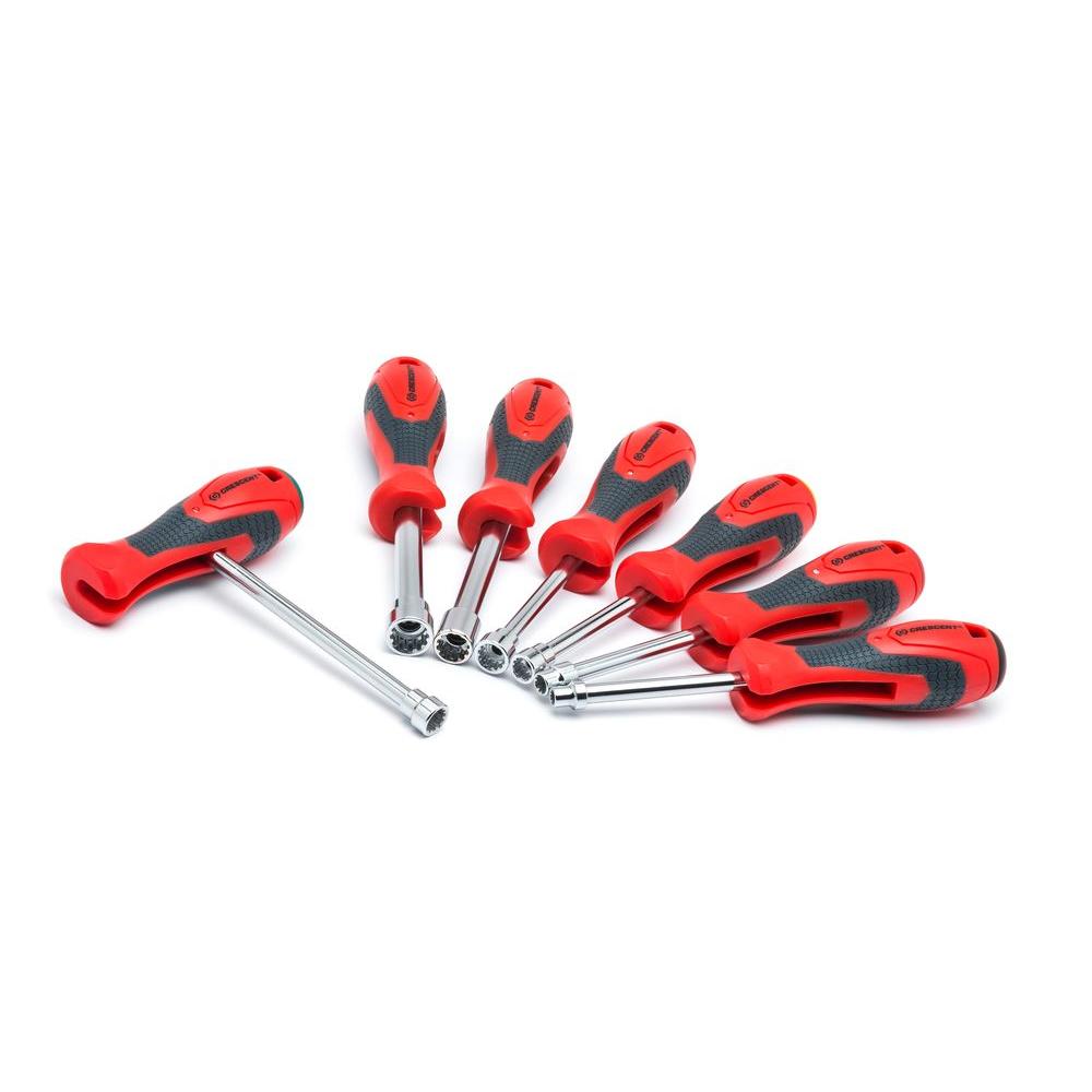 Crescent SAE/Metric QuickConvert THandle Nut Driver Set (7Piece
