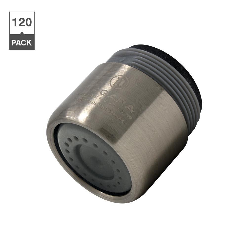 Niagara Conservation 0.5 GPM Dual Thread Needle Spray Faucet Aerator in Brushed Nickel (120Pack