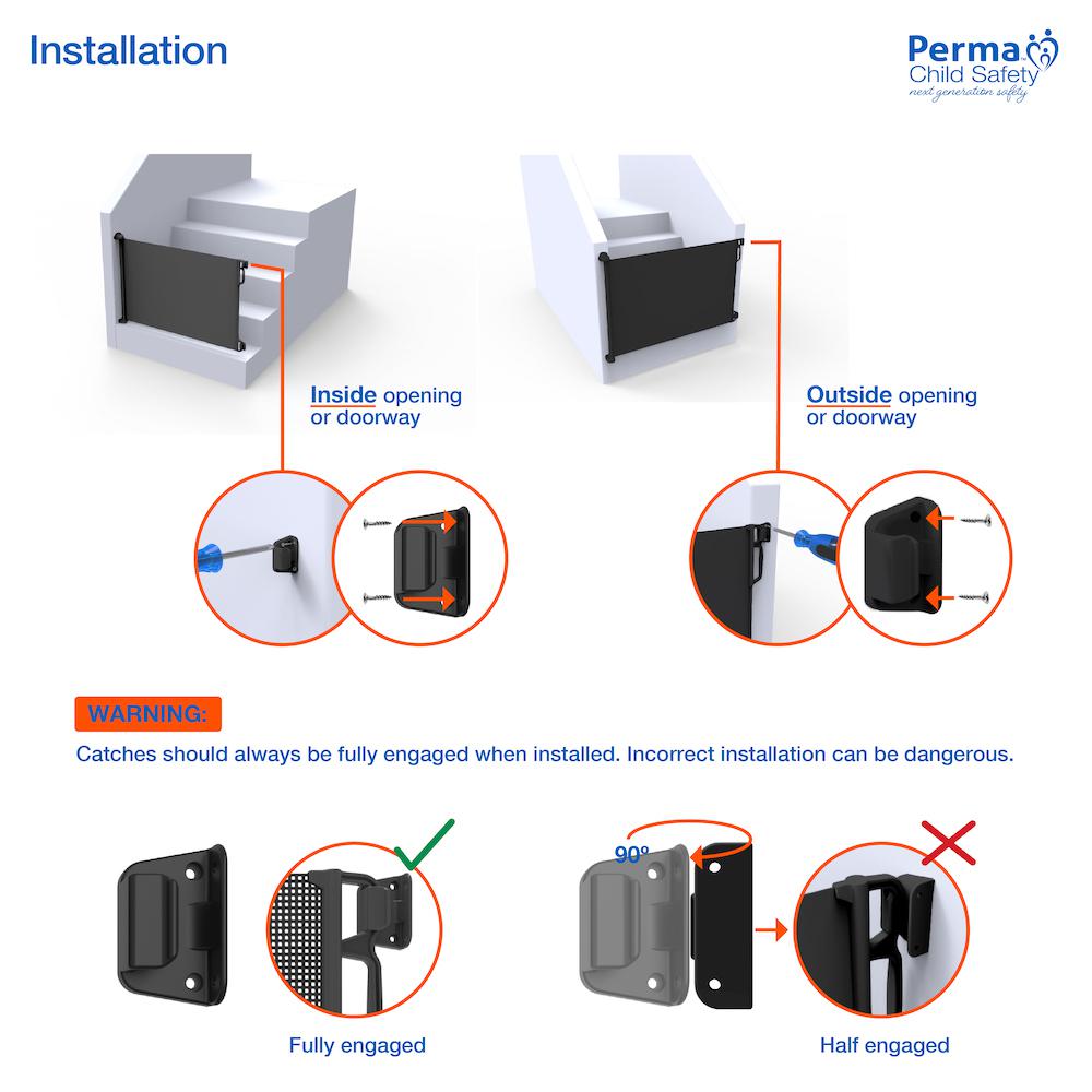perma child safety perma extra tall & extra wide outdoor retractable gate