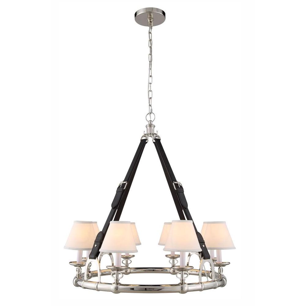 Elegant Lighting Cascade 8 Light Polished Nickel Pendant Lamp Elegant Lighting Cascade 8 Light Polished Nickel Pendant Lamp