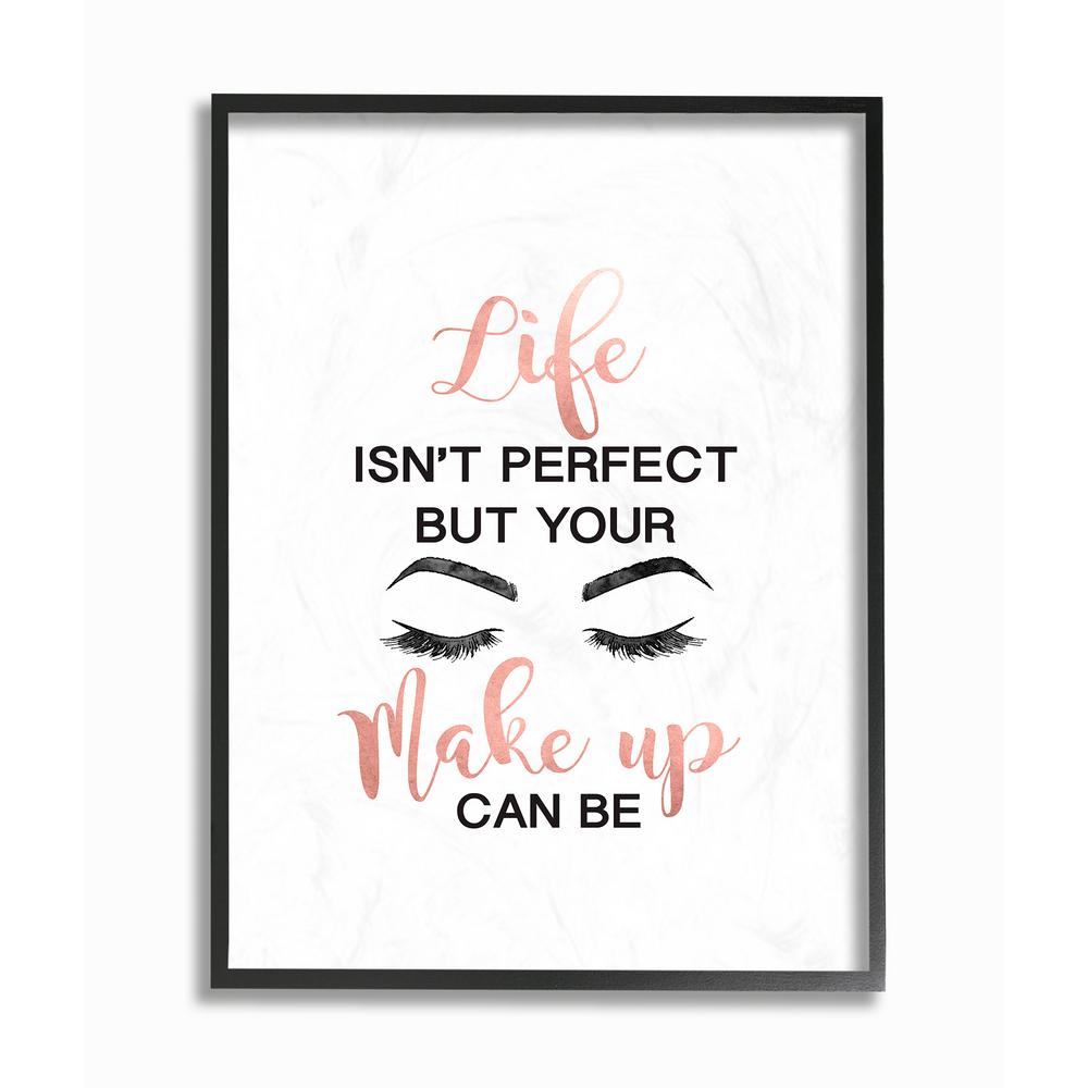 The Stupell Home Decor Collection 11 In X 14 In Perfect Make Up With Lashes Fashion Typography By Amanda Greenwood Framed Wall Art Agp 190 Fr 11x14 The Home Depot