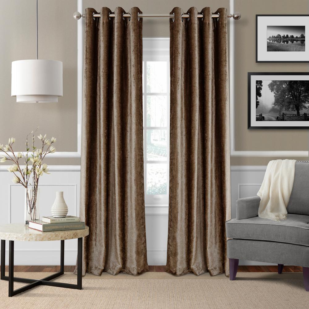 Bronze Curtains D Window Treatments The Home Depot Blackout Victoria Bronze Grommet Window Curtain Panel 52 In W X 95