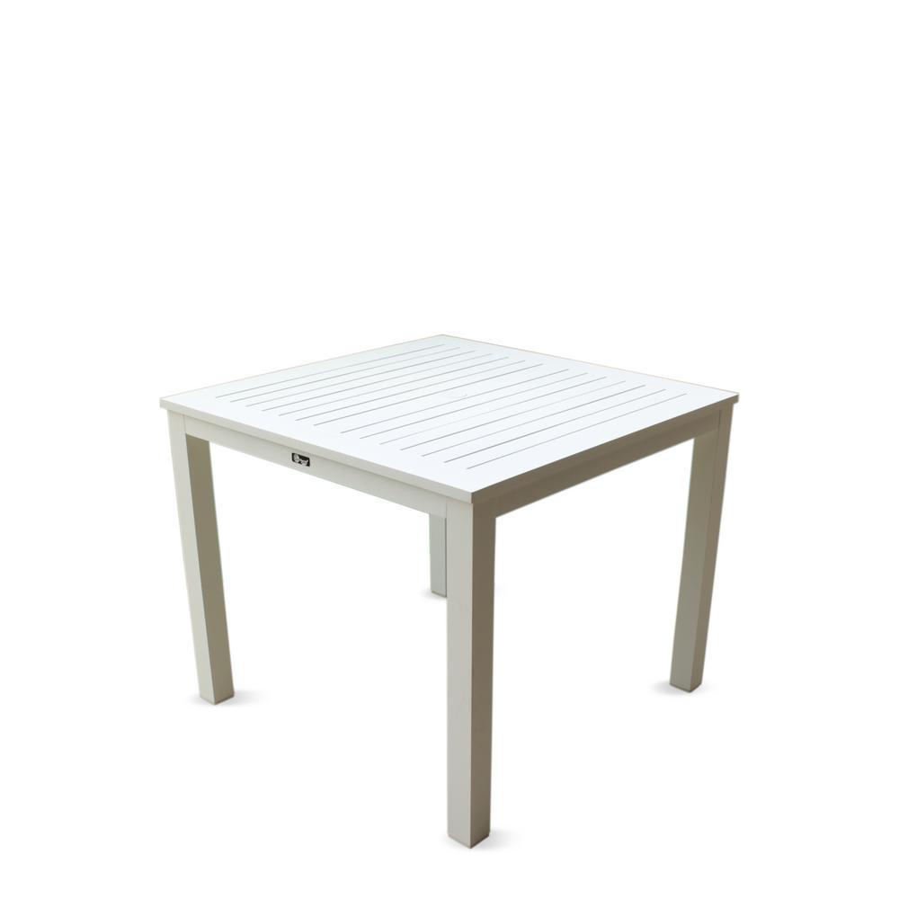 Courtyard Casual Skyline White Aluminum Outdoor Square ...