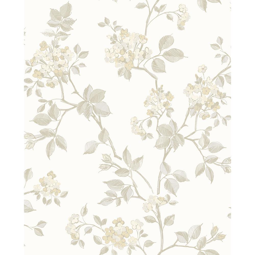 Advantage Parry Bone Floral Paper Strippable Wallpaper Covers 56 4 Sq Ft 2811 87720 The Home Depot