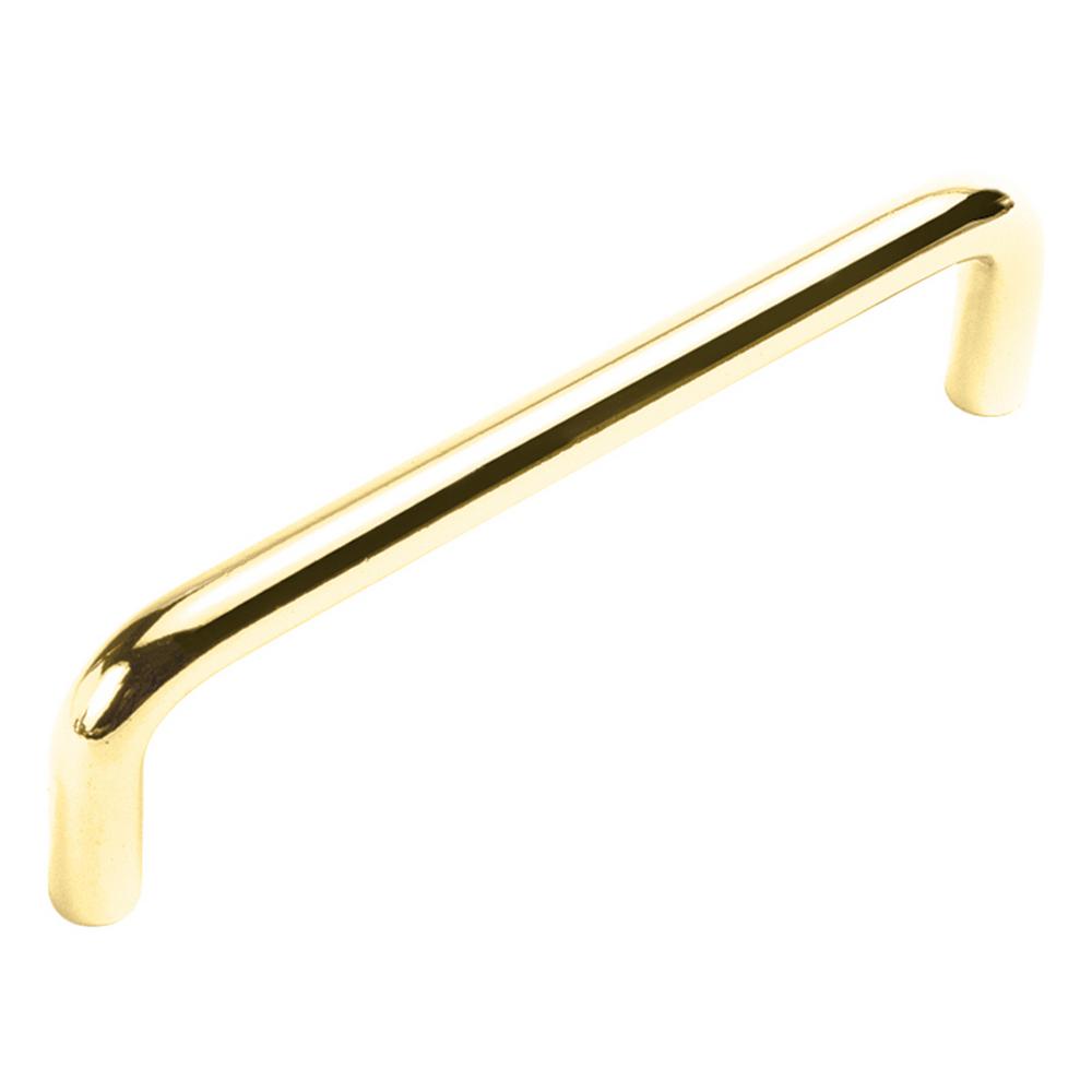 Hickory Hardware Wire Collection 4 In 102 Mm Polished Brass