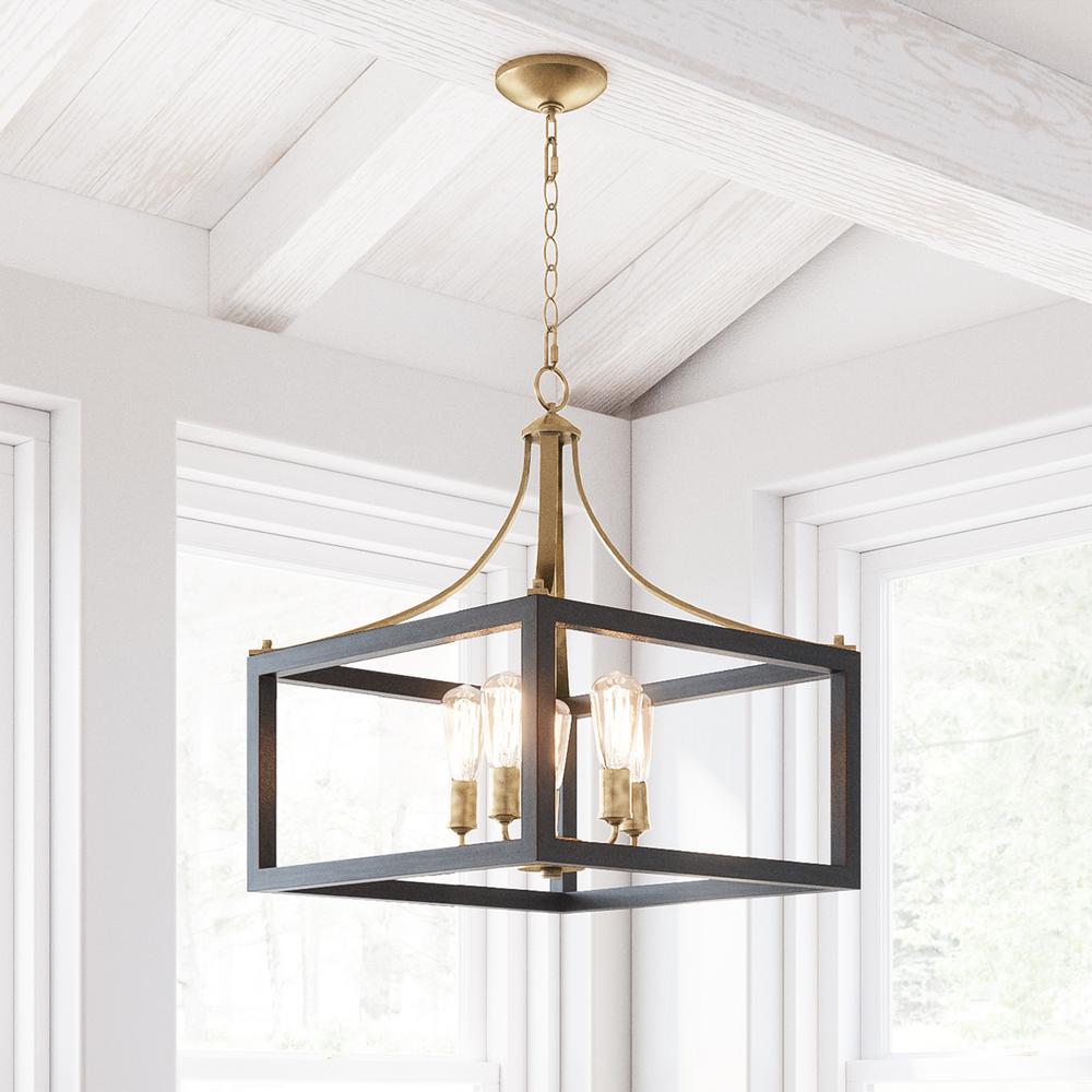 Home Decorators Collection Boswell Quarter 5 Light Vintage Brass