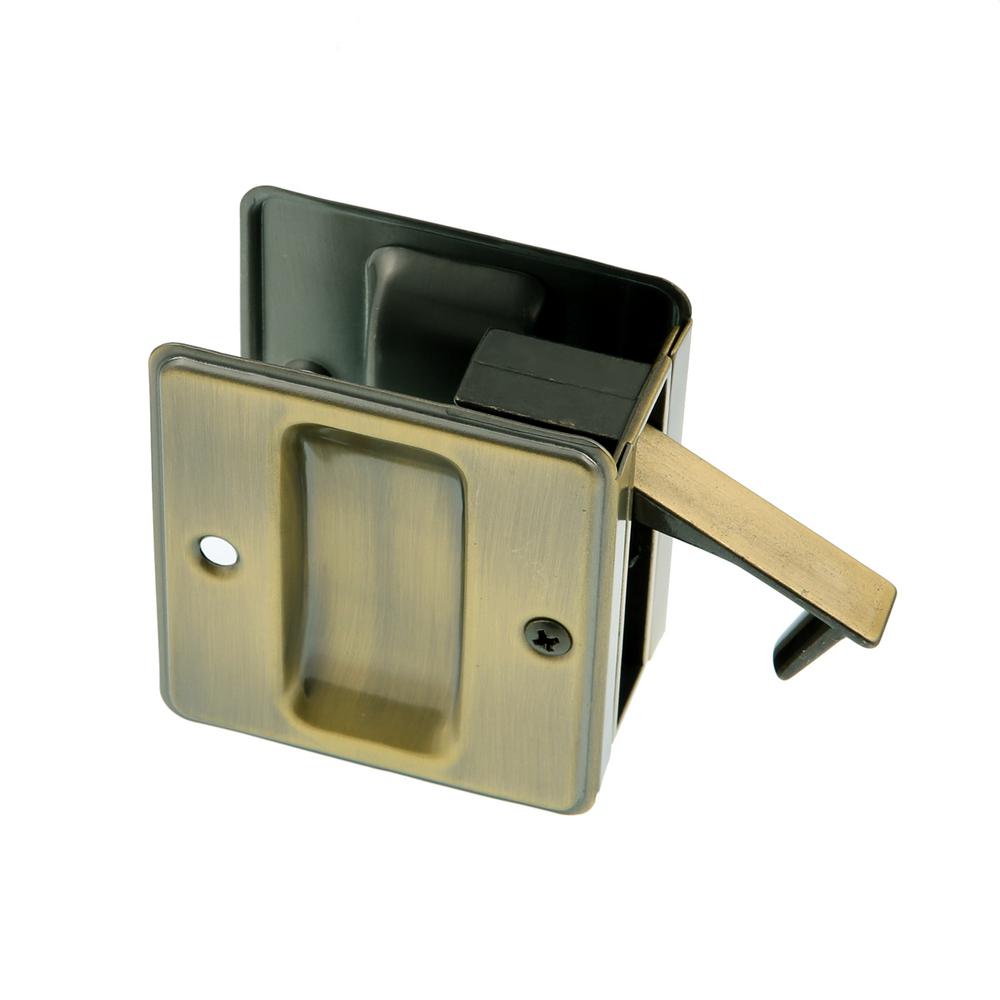 Idh By St Simons Antique Brass Pocket Passage Pull 25410 005