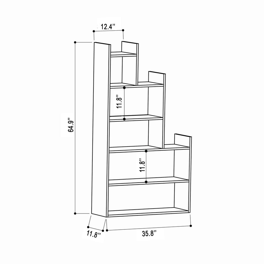Ada Home Decor Bartlett White And Ivory Modern Bookcase Dcrb2171
