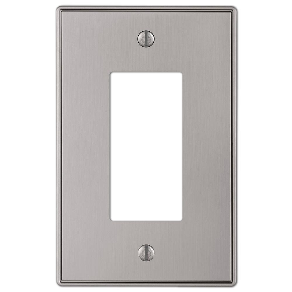 Nickel Switch Plates Wall The Home Depot Ansley Cast 1 Decora Wall Plate Brushed Nickel