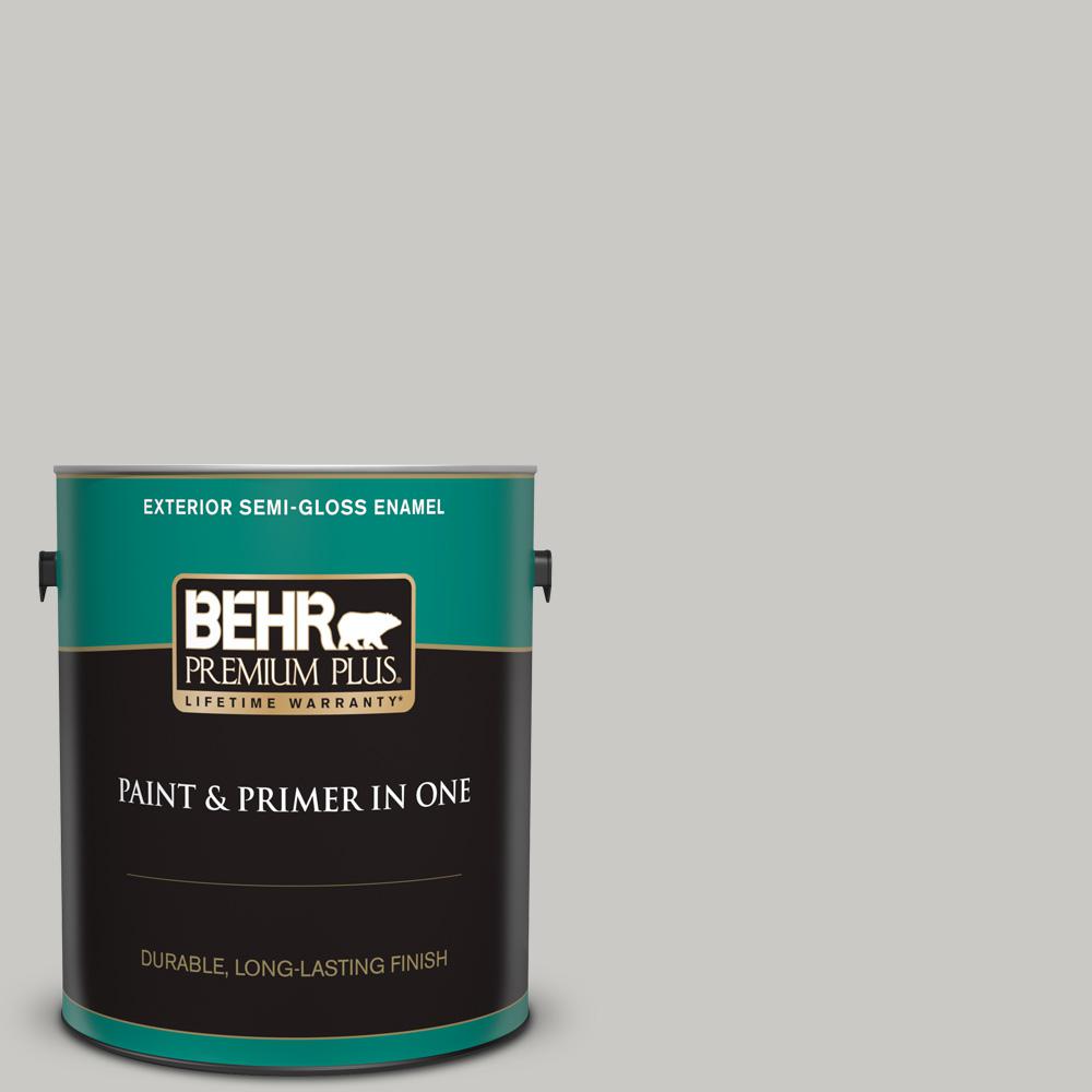 BEHR PREMIUM PLUS 1 gal. 790E2 Gentle Rain SemiGloss Enamel Exterior
