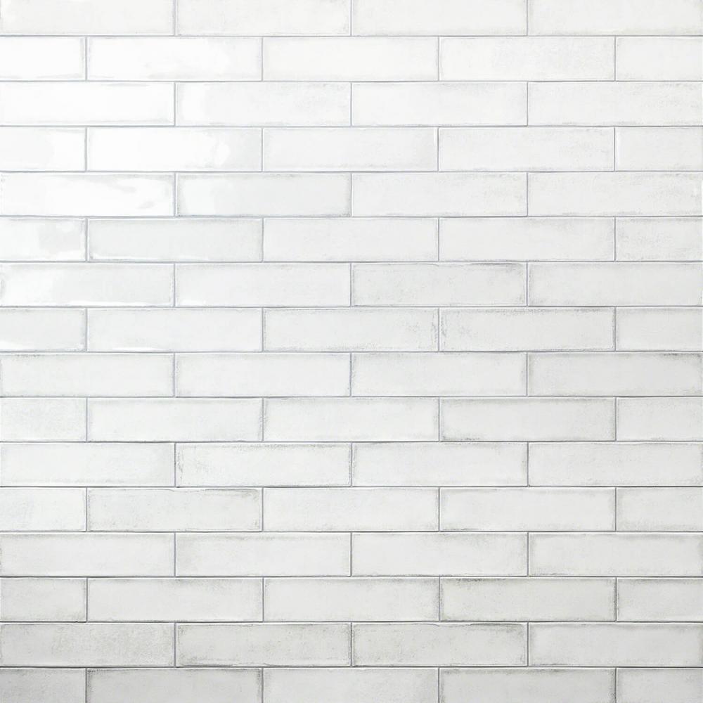 Moze White 3 In X 12 9mm Ceramic Subway Wall Tile Sample Moze White 3 In X 12 9mm Ceramic Subway Wall Tile Sample