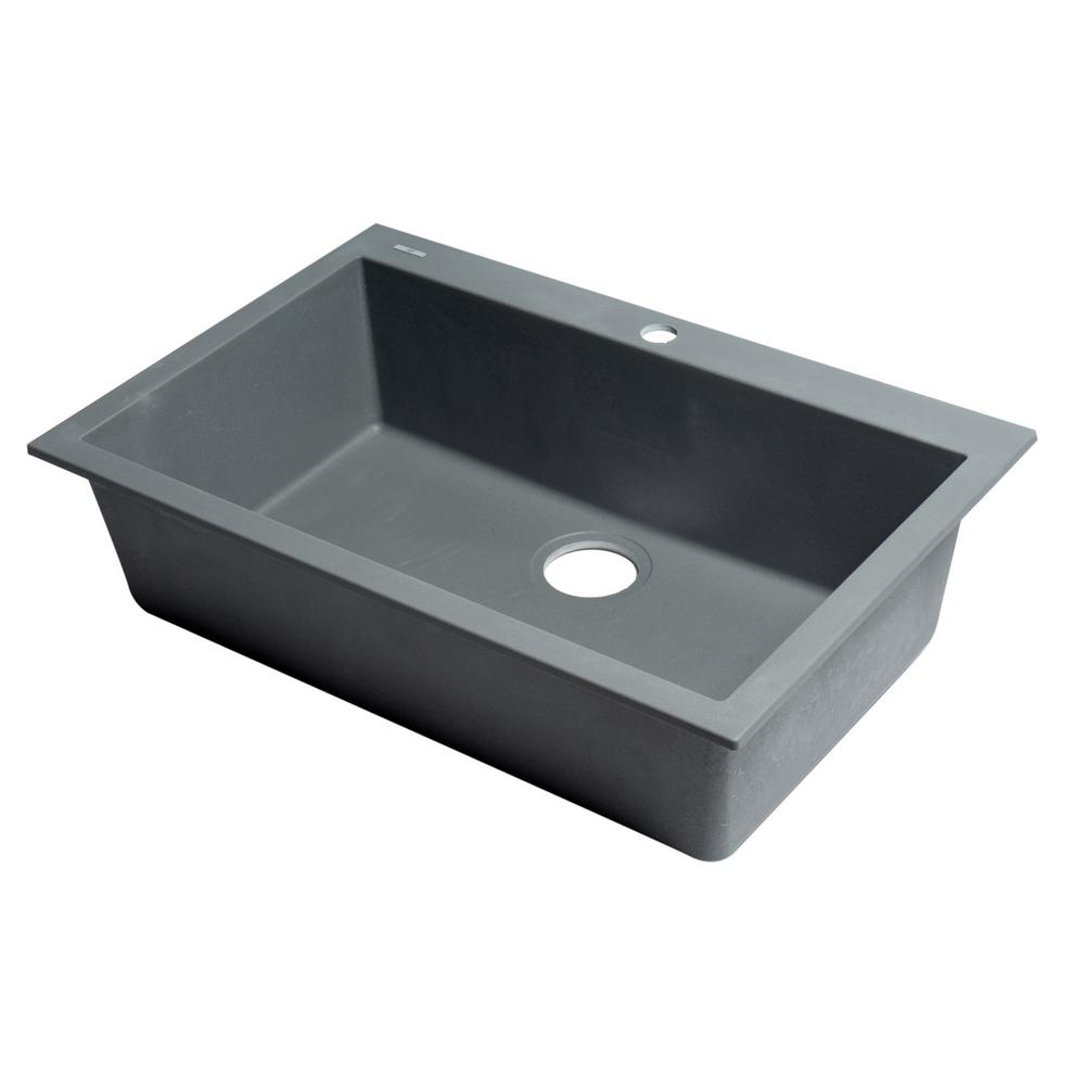 Alfi Brand Drop In Granite Composite 29 88 1 Hole Single Bowl Drop In Granite Composite 29 88 1 Hole Single Bowl Kitchen Sink Anium