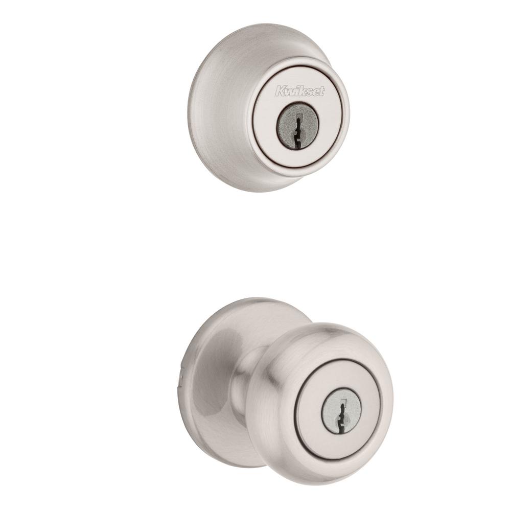 Kwikset Nickel Door Lock Combo Packs Door Locks The Home Depot