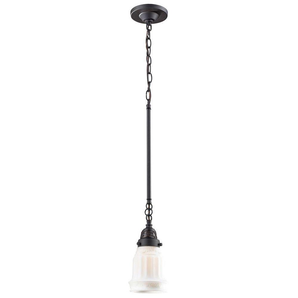 Titan Lighting Quinton Parlor 1Light Oiled Bronze Ceiling Mount