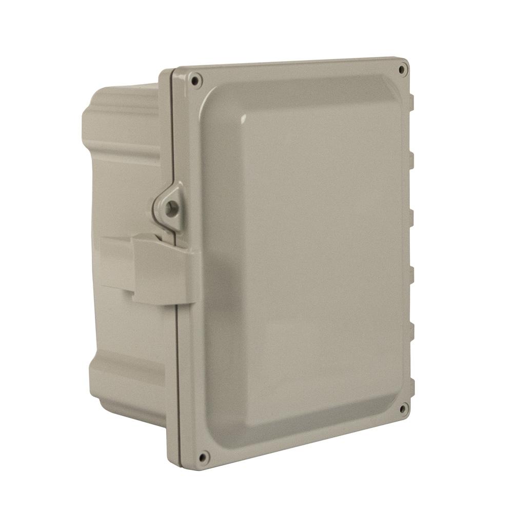 Hinged Clear Cover Mounting Feet Polyguard 10x8x4-HCLF Polycarbonate Enclosure Lockable Latch