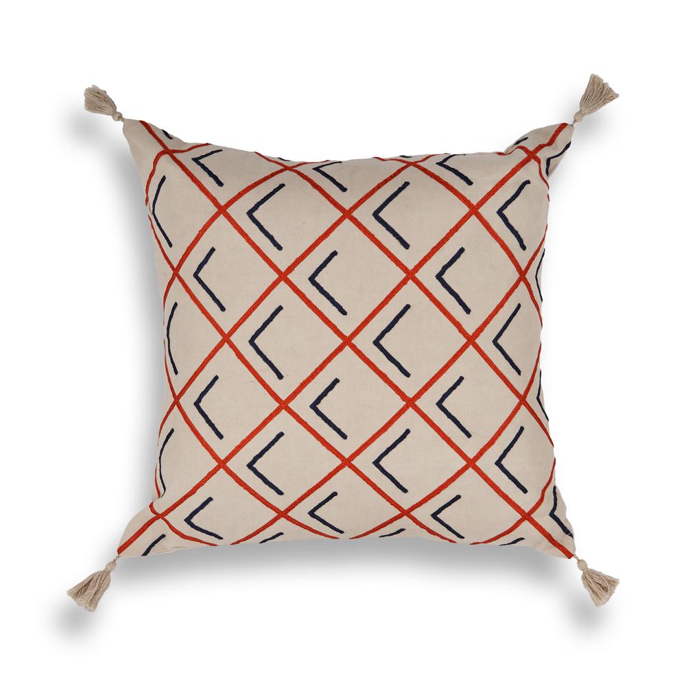 Libby Langdon Tangerine Cooper Square 20 In X 20 In Square Throw