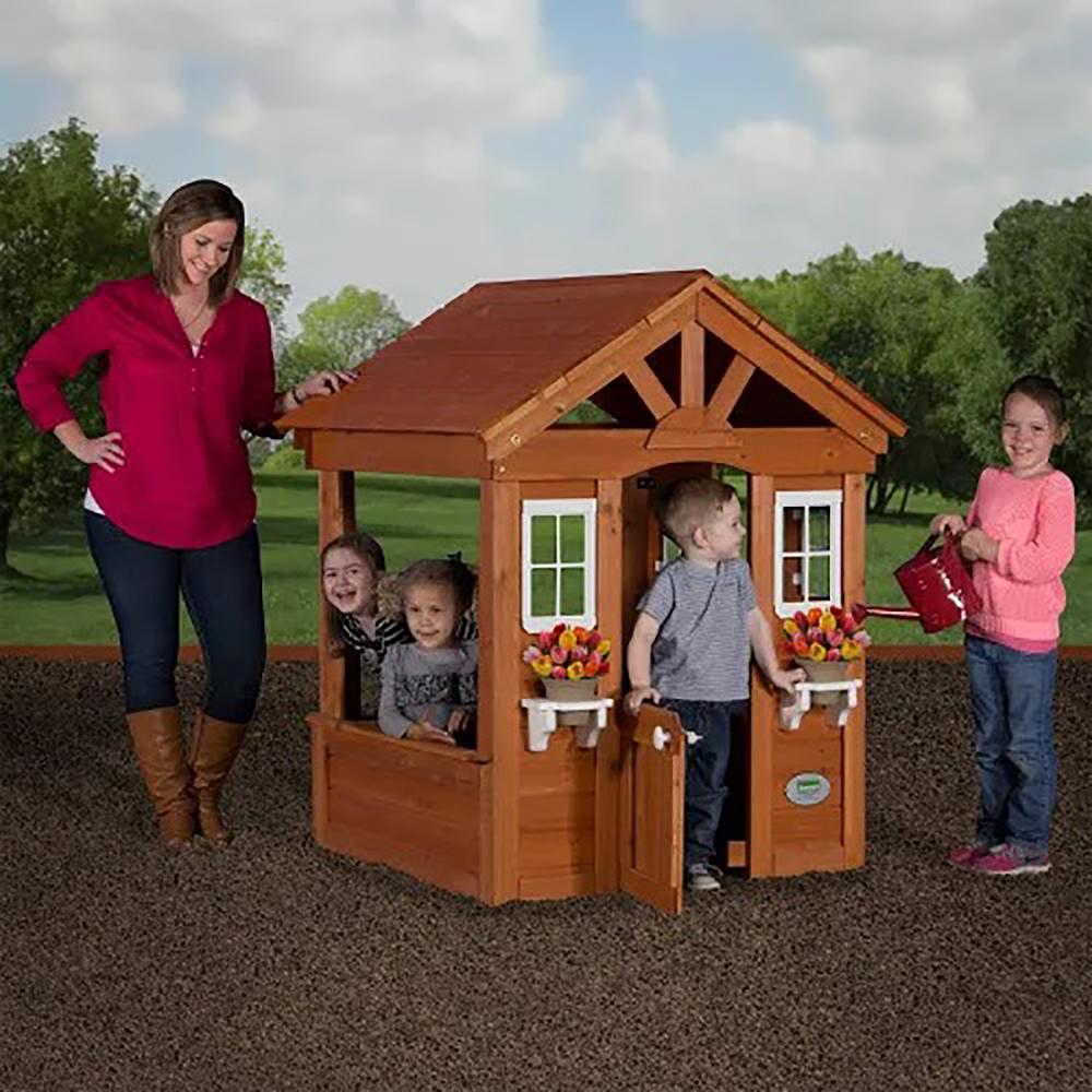 backyard discovery columbus all cedar wood playhouse