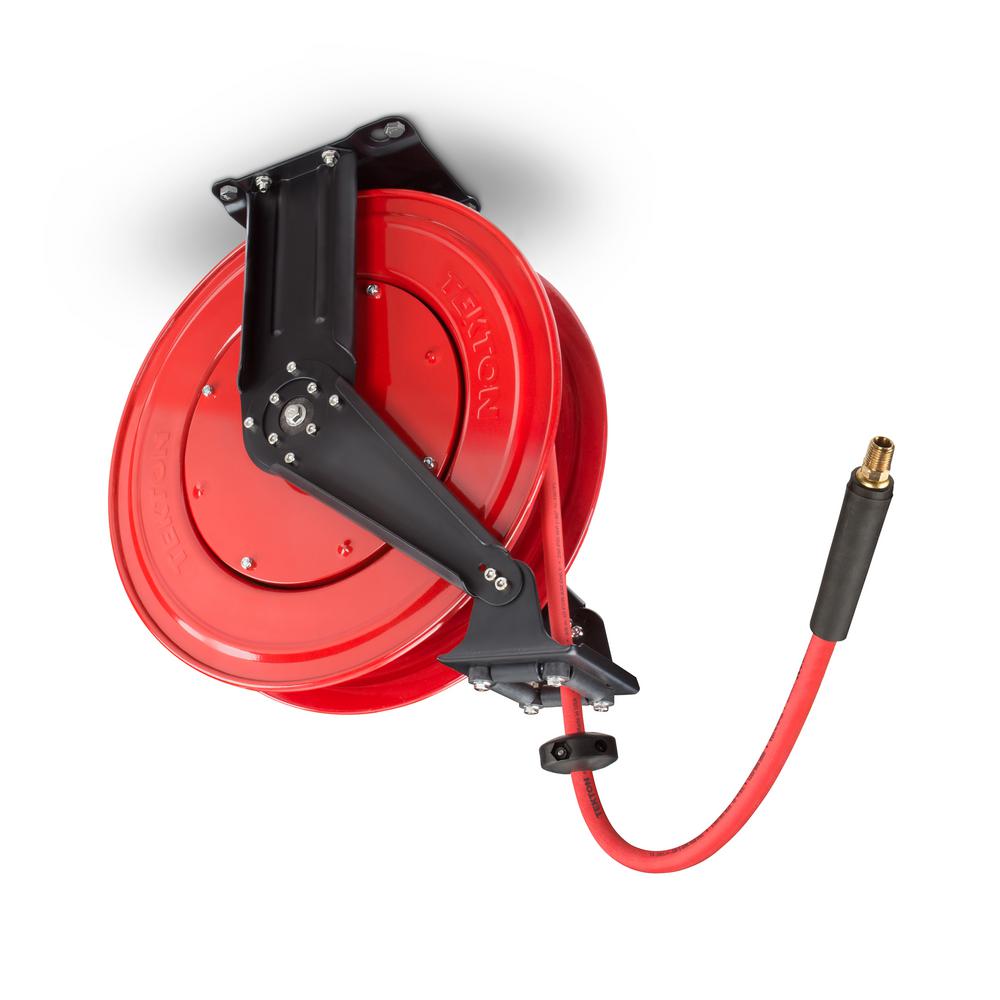 TEKTON 50 ft. x 3/8 inch I.D. Dual Arm Auto Rewind Air Hose Reel by TEKTON