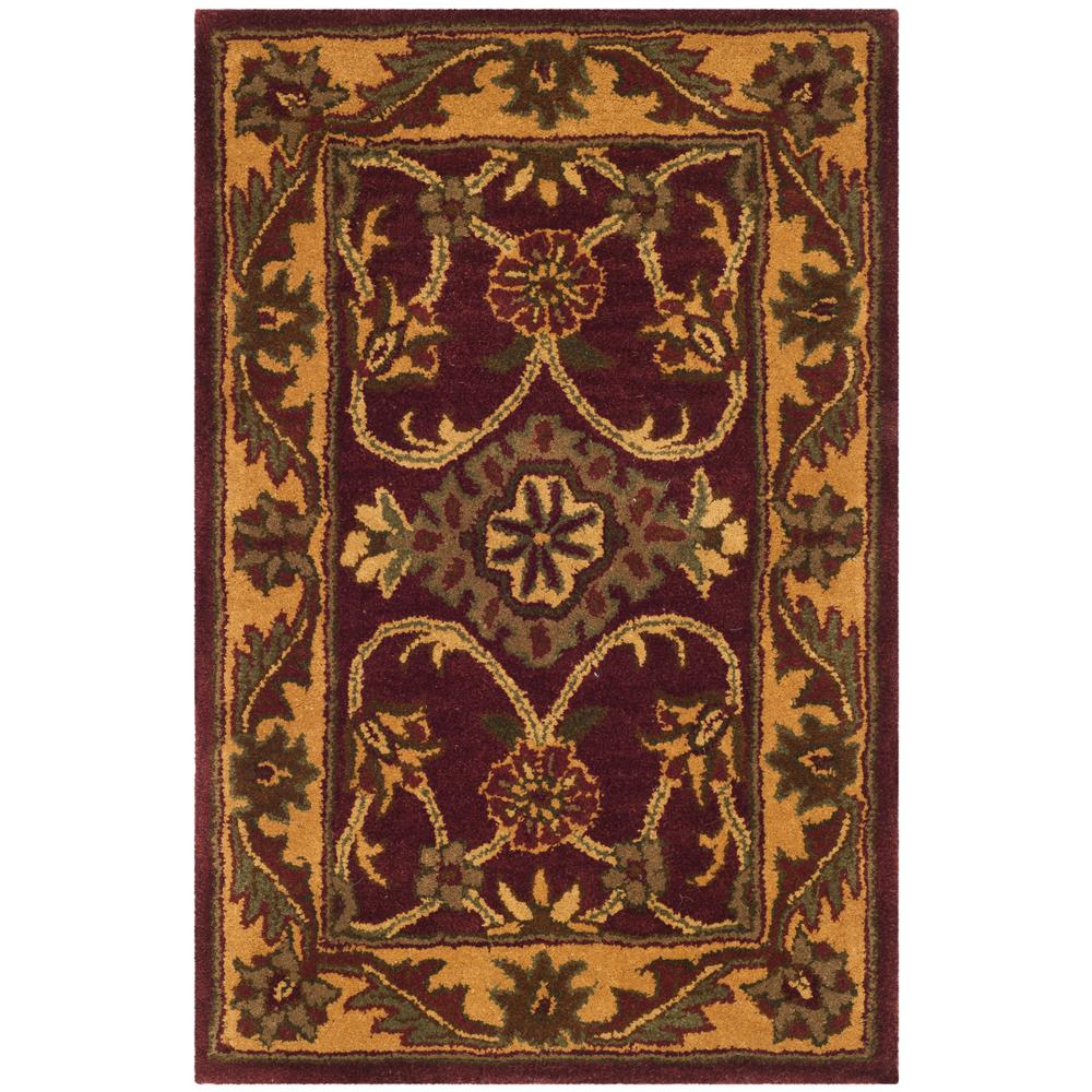 Safavieh Golden Jaipur Burgundy Gold 2 Ft X 4 Area Rug Gj250c Golden Jaipur Burgundy Gold 2 Ft X 4 Area Rug