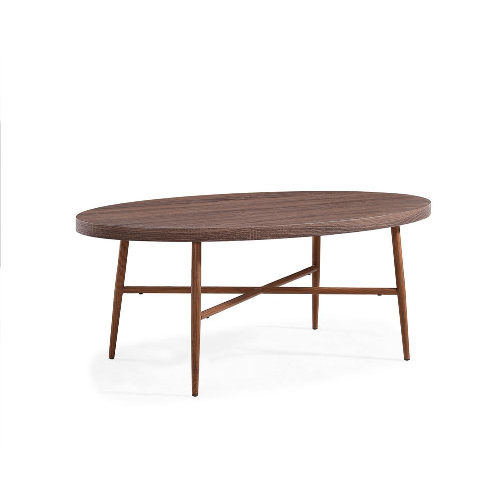 Oval Coffee Tables Accent The Home Depot Miami Brown Oval Tail Table With