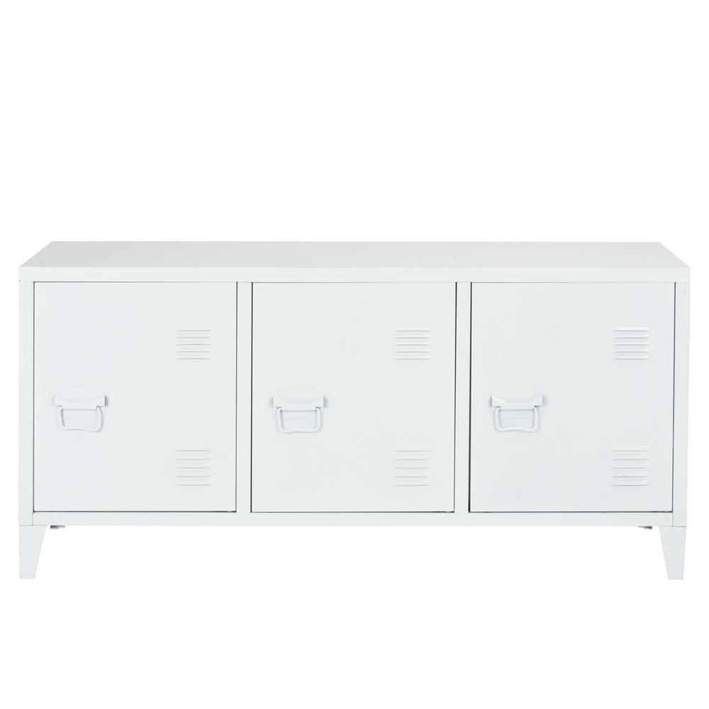 White Media Storage Living Room Furniture The Home Depot