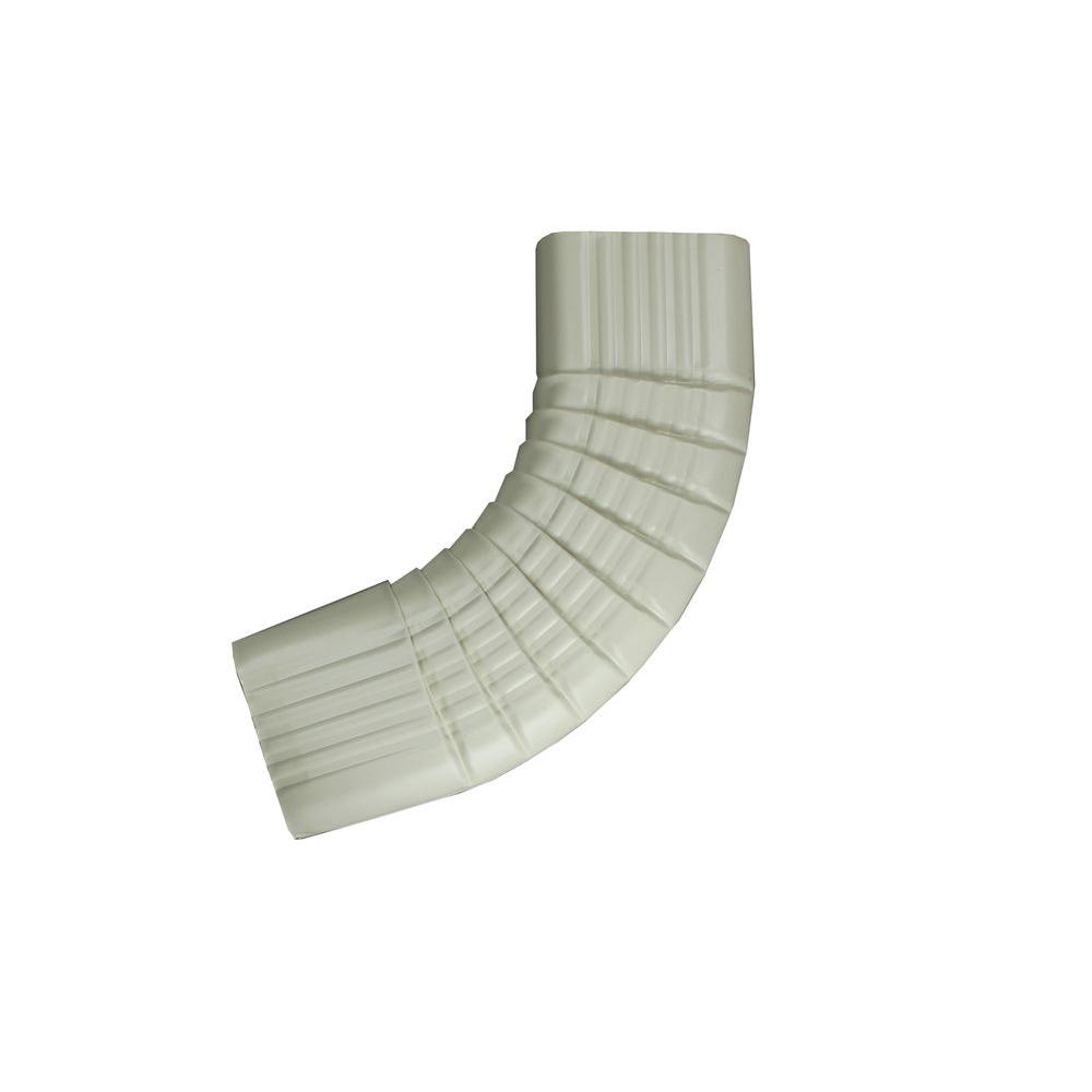 Spectra Metals 2 in. x 3 in. Almond Aluminum Downpipe B Elbow3BELAL