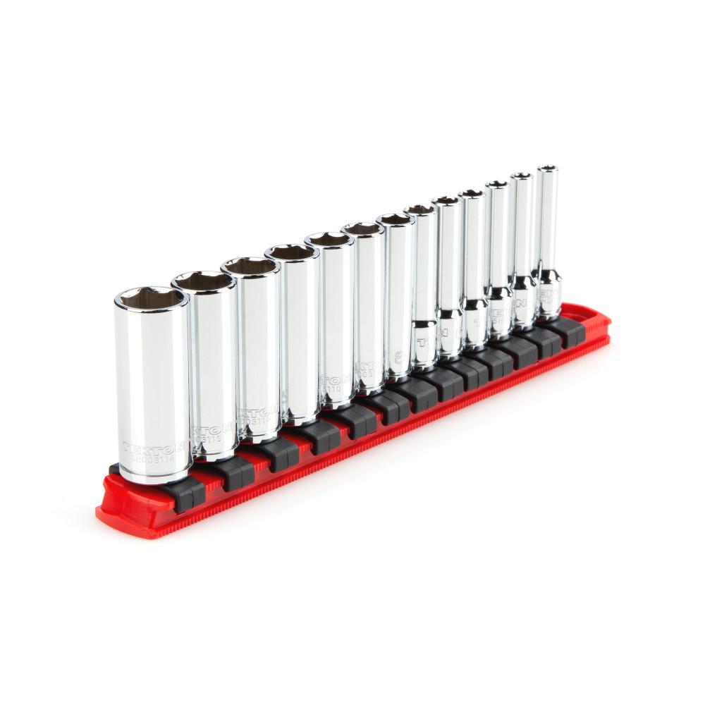 TEKTON 1/4 in. Drive Deep 6Point Socket Set (13Piece)SHD90106 The