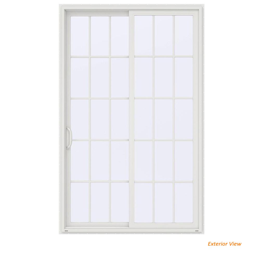 Jeld Wen 60 In X 96 V 4500 Contemporary White Vinyl Left Hand V 4500 Contemporary White Vinyl