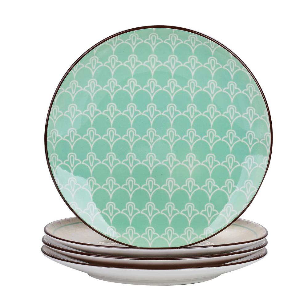 vancasso Series Tulip 4Pieces Dessert Plate Porcelain Vintage Look